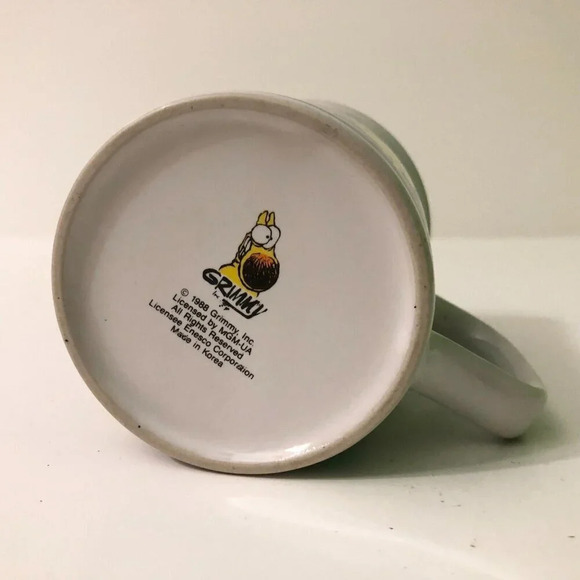 Vintage 1988 Grimmy Coffee Mug How Do You Spell Relief Cup Enesco Korea - Picture 8 of 11